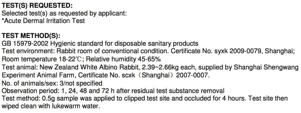 Test requested by nappy brand