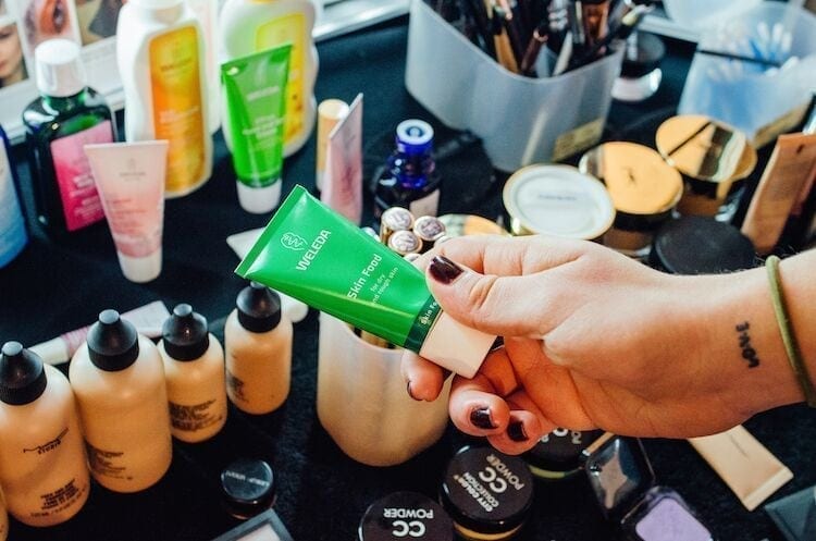 Weleda Skin Food backstage at the Paula Knorr show