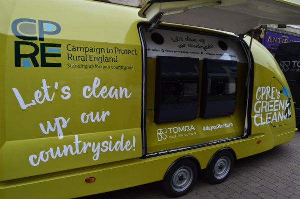 CPRE's mobile reverse vending machine