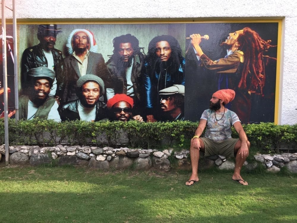 Jarvis Smith at the Bob Marley museum, Jamaica