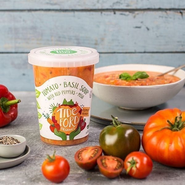 Tideford Organics Tomato and Basil Soup with Red Peppers and Miso