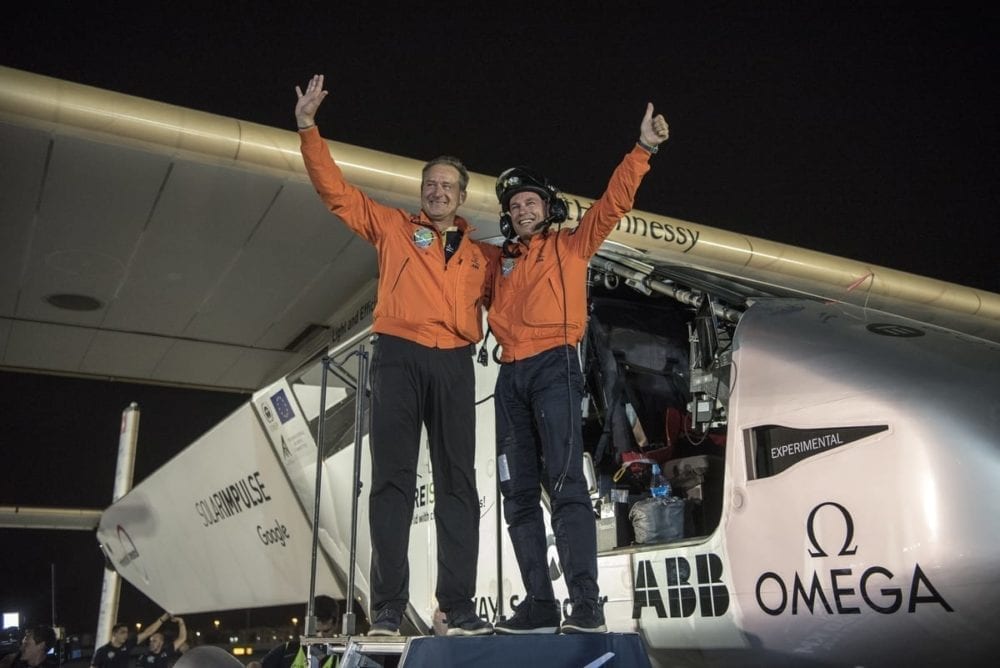 Round-the-world solar flight