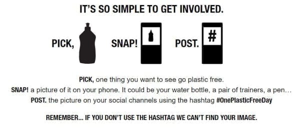 One Plastic Free Day Instructions