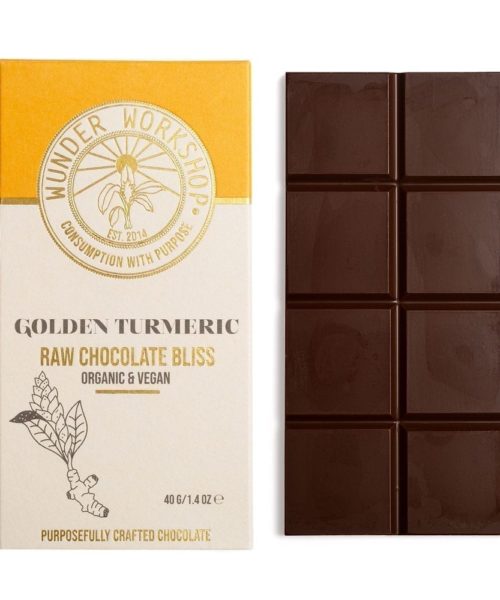 Wunder Workshop Raw Chocolate Bliss Bar Golden Turmeric