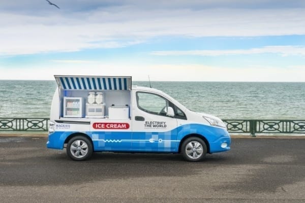 The electric ice cream van