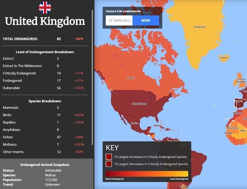 Animal Endangerment Map