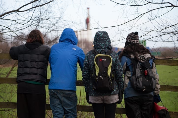 Anti-fracking protests at Barton Moss