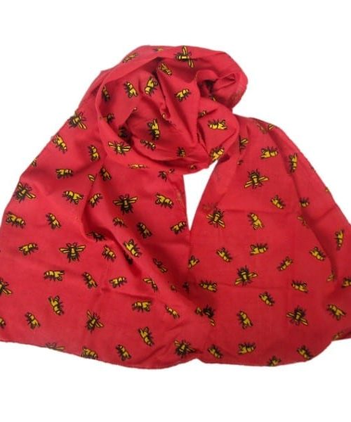 Where Does It Come From? Red Bee Scarf