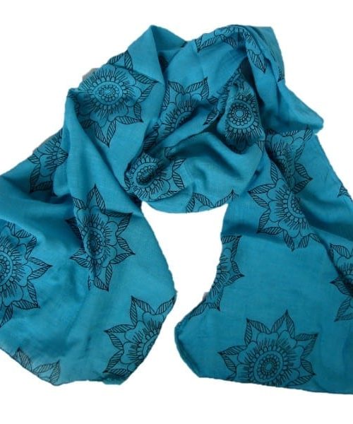 Where Does It Come From? Turquoise Preeti Scarf