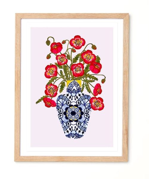 Studio Noodles Nudicaule Vase Bouquet Eco Art Print
