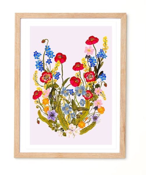 Studio Noodle Wild Meadow Botanical Eco Art Print