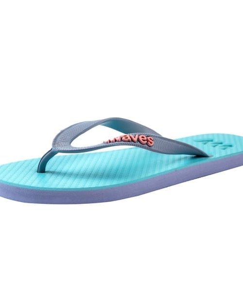 Waves 100% Natural Rubber Flip Flop Blue Two Tone