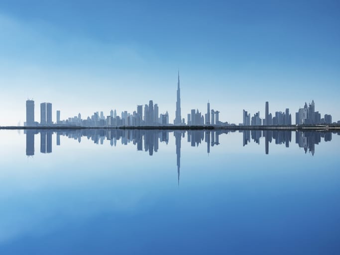Urban skyline in Dubai
