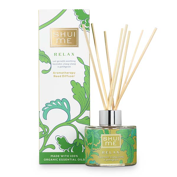Shui Me Relax Organic Reed Diffuser Front 600x600