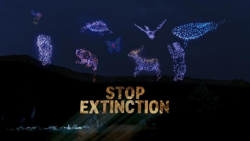 Stills from the Greenpeace video - 300 drones, 1 message: Act Now