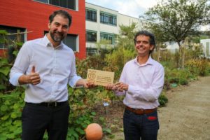 Weleda's Michael Brenner with B Lab's Jonathan Norman