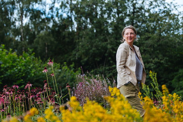 Jayn Sterland in Weleda gardens
