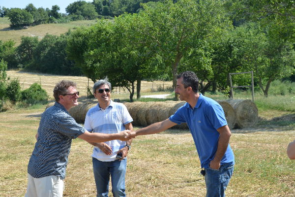 Charles Redfern, found of Organico, meeting farmers