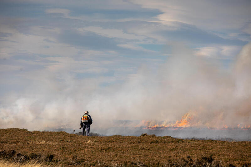 Peatland Burning on North York Moors UK