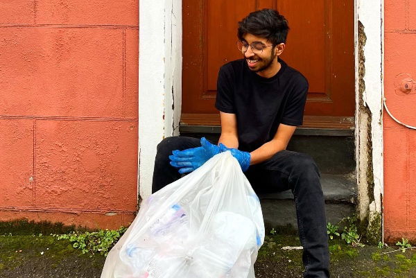 Vivek plogging in Bristol