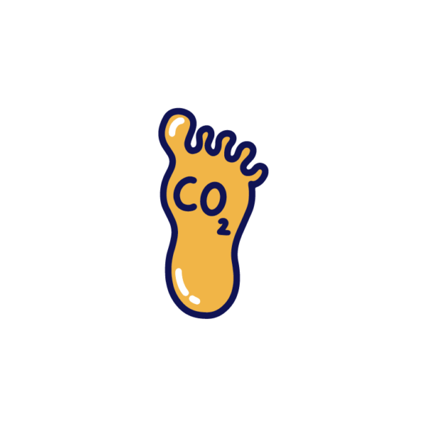 co2 footprint illustration
