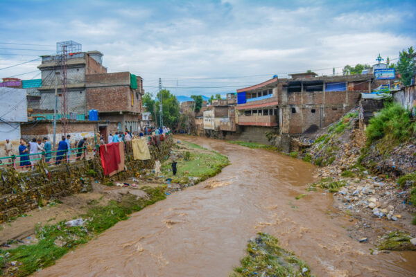 Heavy flooding in Mingora, Pakistan - August 2022