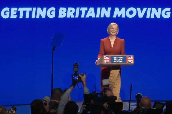 Liz Truss at the Conservative party Conference 05 Oct 2022