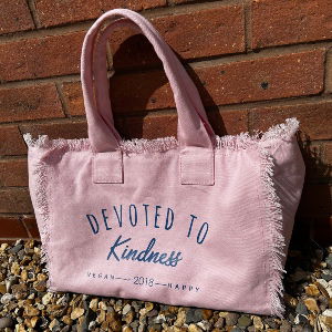 Vegan Happy Fringed Tote Bag