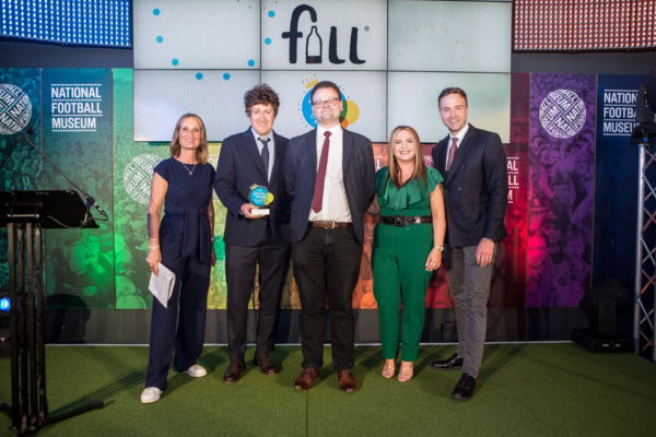 Fill Refill team receiving Living Wage Champion award