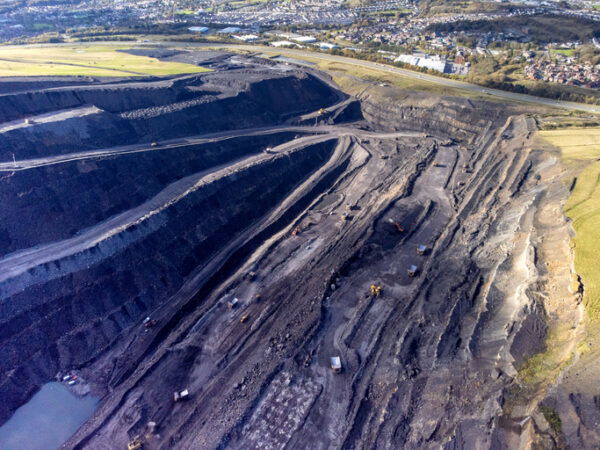 Ffos-y-Fran open pit mine, Wales