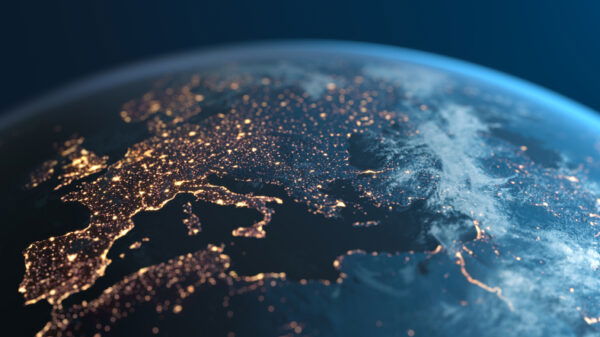 Europe and surrounding areas seen from space